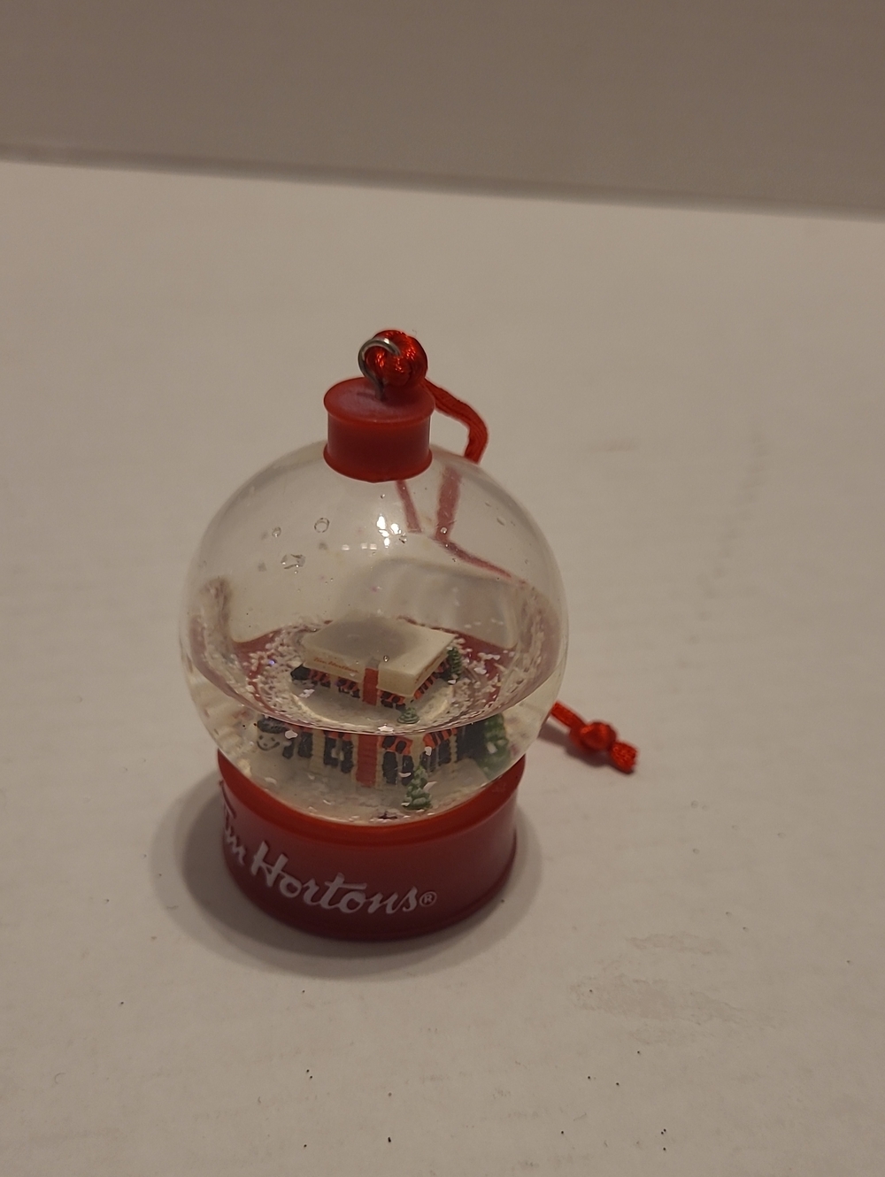 Tim Hortons Restaurant in Winter snow globe Christmas ornament from 2015